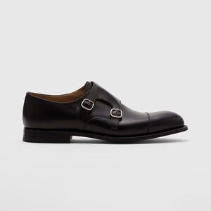 NWOT Church's Black Calf Leather Double Monk Strap Made in Egland Sz 9.5 -US10.5